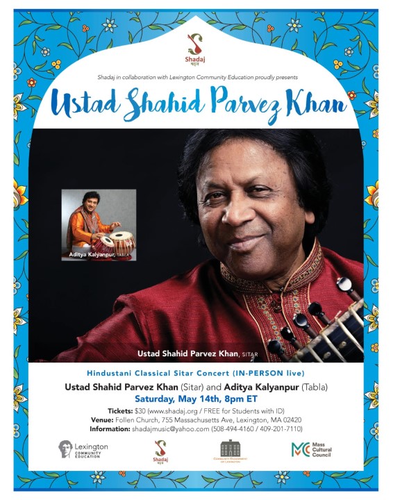 Ustad Shahid Parvez Khan Live In-Person Concert 