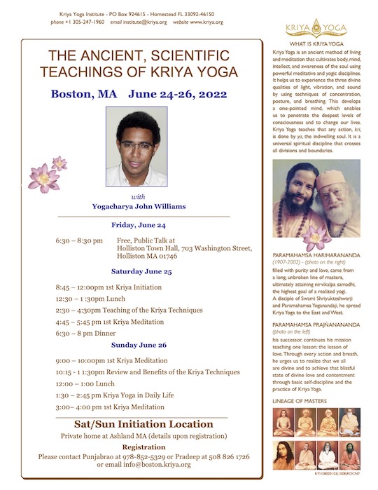 The Ancient, Scientific Teachings Of Kriya Yoga By John Williams