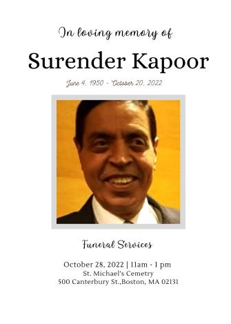 Obituary: Surender Kapoor