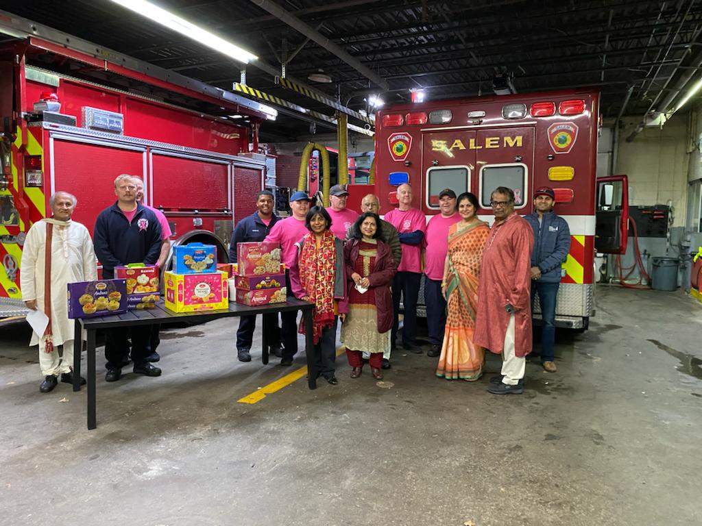 Celebrating Diwali With Firemen