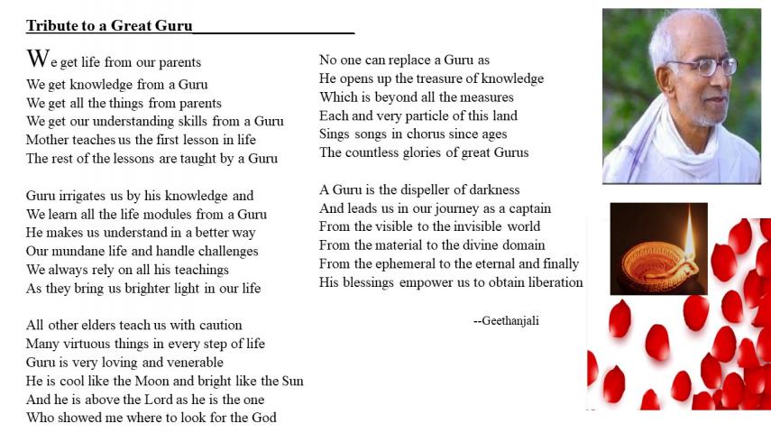 Poem: Tribute To A Great Guru