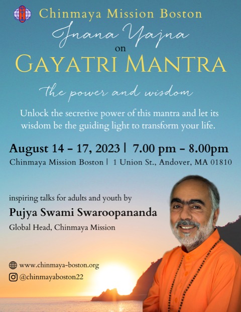 CMB To Host Swami Swaroopananda’s Jnana Yajna
