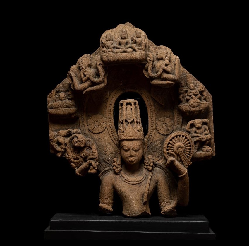 Buff Sandstone Figure Of Vishnu