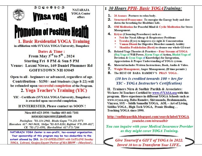 Vyasa Yoga: Promotion Of Positive Health