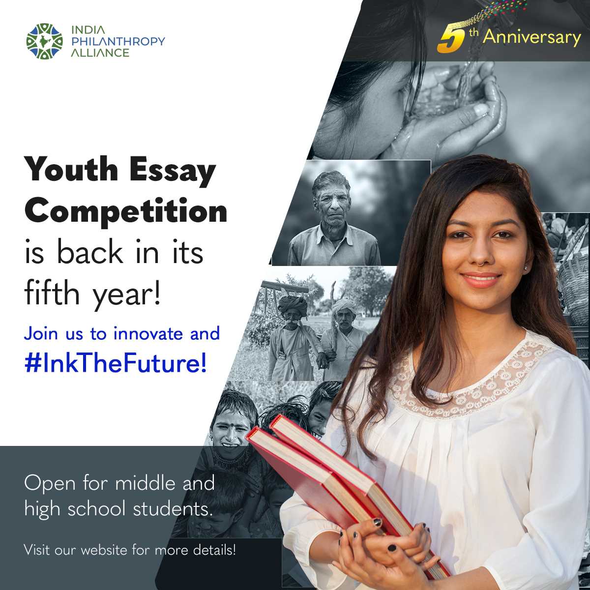 The India Philanthropy Alliance Announces Its 5th Annual Youth Essay Competition