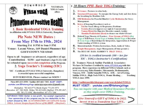 Vyasa Yoga: Promotion Of Positive Health