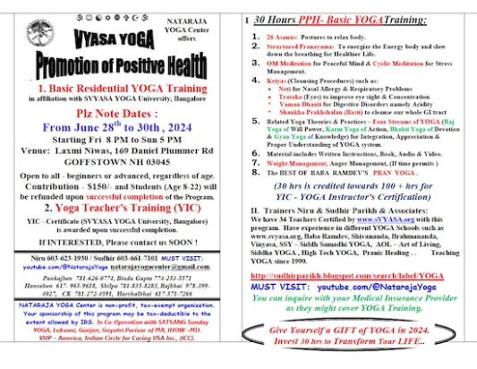 Vyasa Yoga: Promotion Of Positive Health