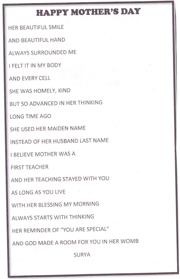 Poem: Happy Mother's Day