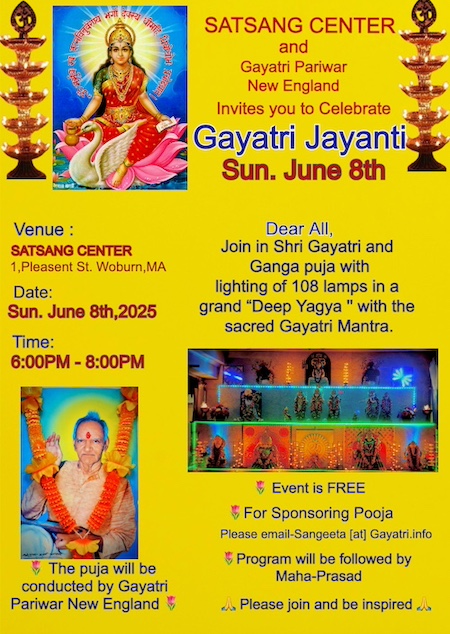 Satsang Center: Gayatri Jayanti (Deep Yagya)