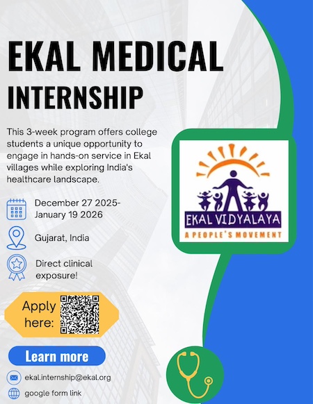 Ekal Medical Winter Internship 2025–26