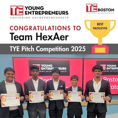 Team HexAer Wins TyE's Best Prototype Award