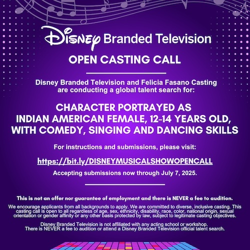 Disney Branded Television - Open Casting Call