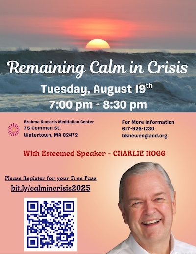 Remaining Calm In Crisis - By Esteemed Speaker, Charlie Hogg