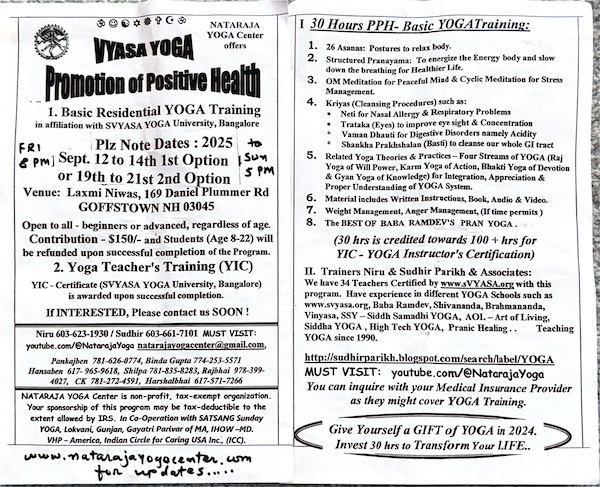 Vyasa Yoga: Promotion Of Positive Health