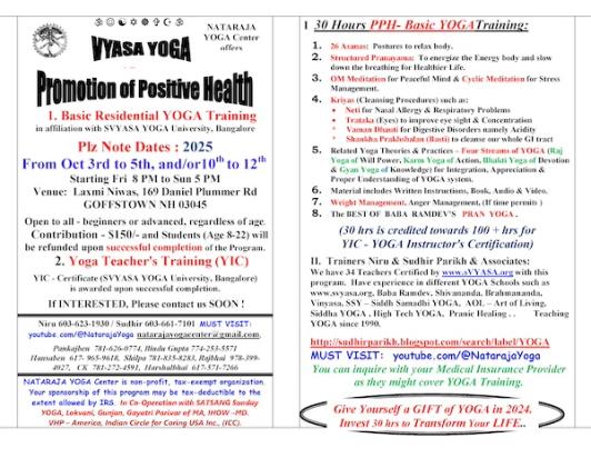 Vyasa Yoga: Promotion Of Positive Health