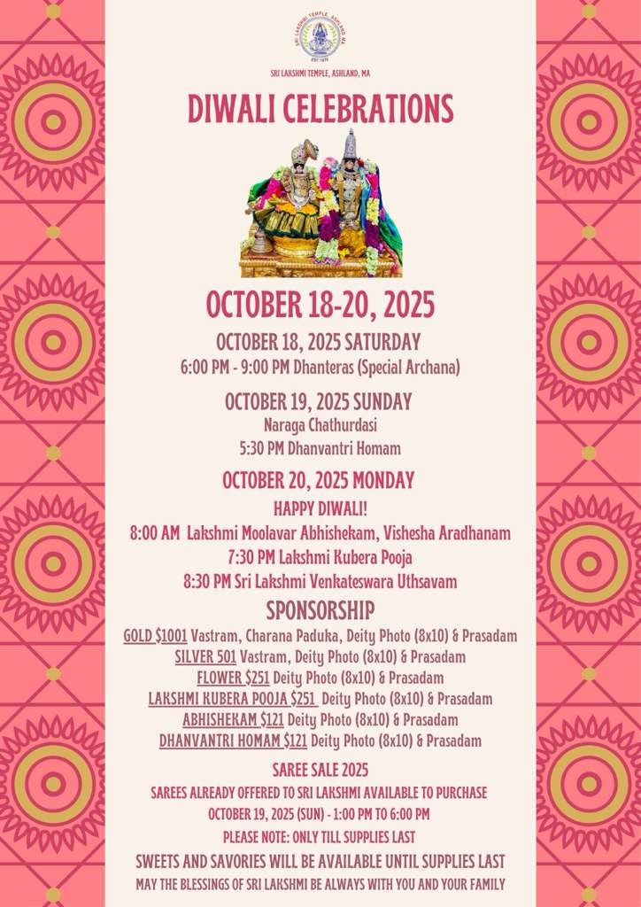Diwali Celebration At Sri Lakshmi Temple
