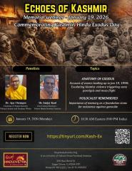 Echoes Of Kashmir: Commemorating Kashmiri Hindu Exodus Day