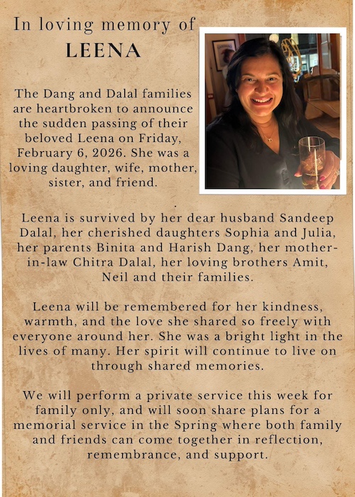 Obituary: Leena Dang