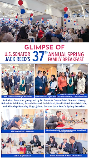 Indian Americans Join Senator Jack Reed’s Spring Breakfast To Foster Community Relationships