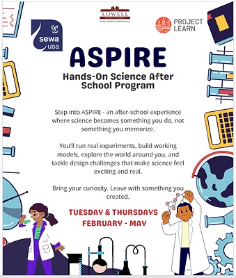 ASPIRE-Lowell: A Unique Experiment And A Generous Gift For<br>Promoting Hands-on STEM Learning In Lowell Public Schools