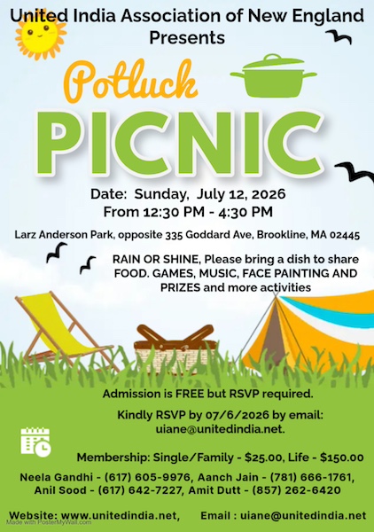 UIANE: Summer Potluck Picnic And Spirit Of India