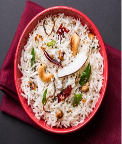 Guru Purnima Special - Spicy Coconut Masala Rice (Prasadam Style)
