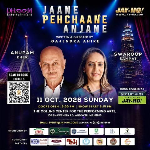 Greater Boston To Welcome Anupam Kher And Swaroop Sampat In Jaane Pehchaane Anjane