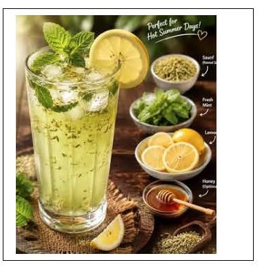 Saunf Shikanji- A Cooling Summer Drink