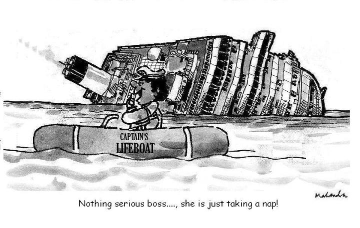 Cartoon Sinking Ship
