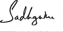 Image result for isha sadhguru signature