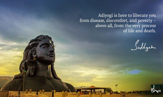 The 112 ft statue of Adiyogi at the Isha Yoga Center | Guru Purnima Quotes from Sadhguru